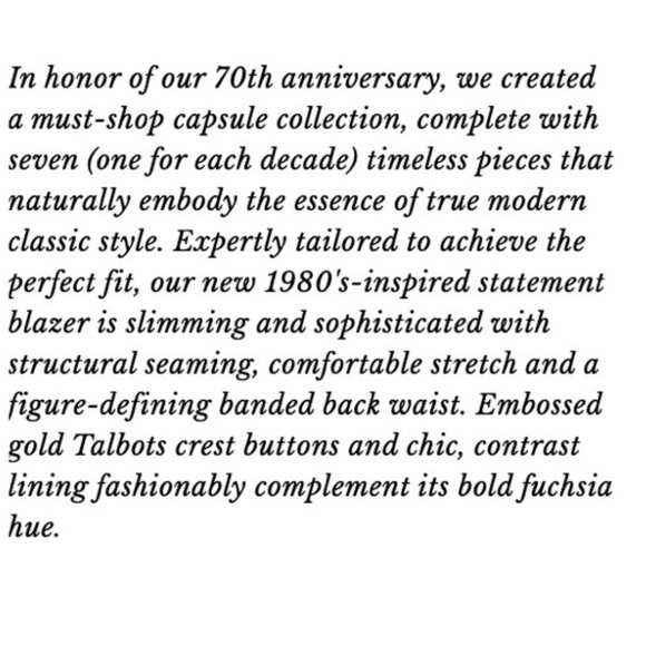 NWT Talbots Fuchsia Pink Blazer Gold Buttons 22W - Picture 15 of 16